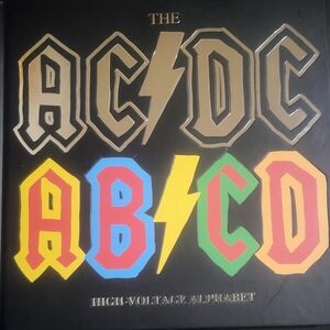 AC/DC Bold Alphabet Wall Art - Black, Gold, Red, Yellow, Blue